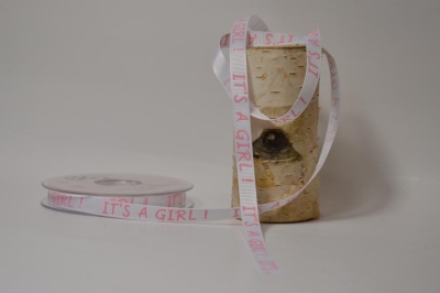 Ripsband "It´s a girl" rosa